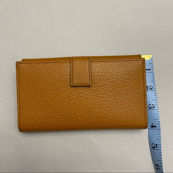 Anne Klein Leather Wallet Mustard Yellow Cute Minimalist Classy simple clutch - Picture 12 of 13